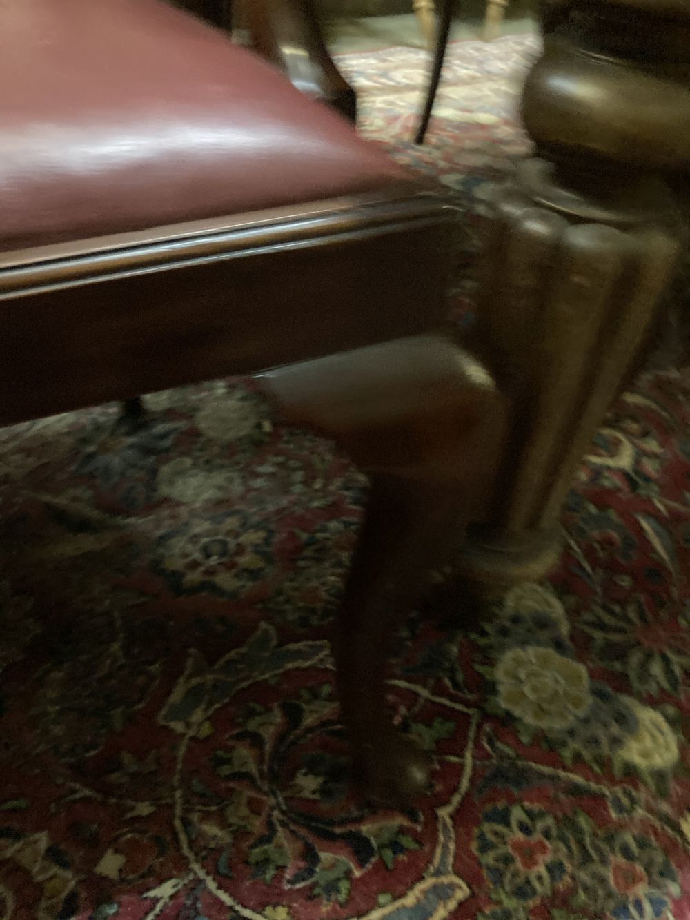 A set of eight mahogany dining chairs
